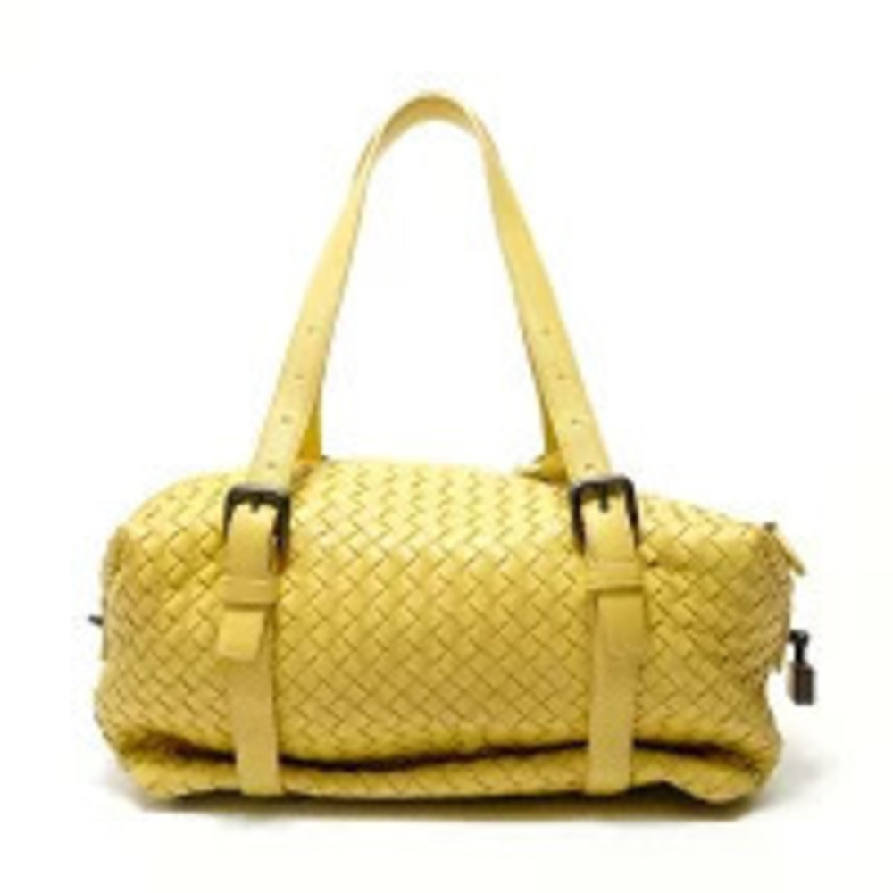 Bottega Veneta Intrecciato Shoulder Bag Yellow